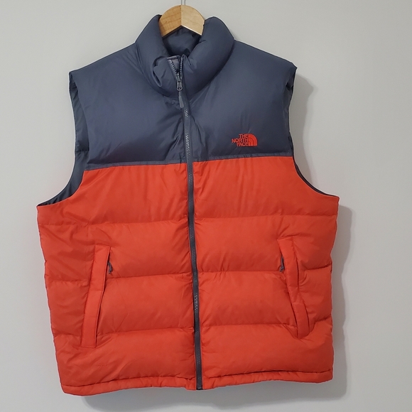Man X The North Face Black & Orange Down Vest